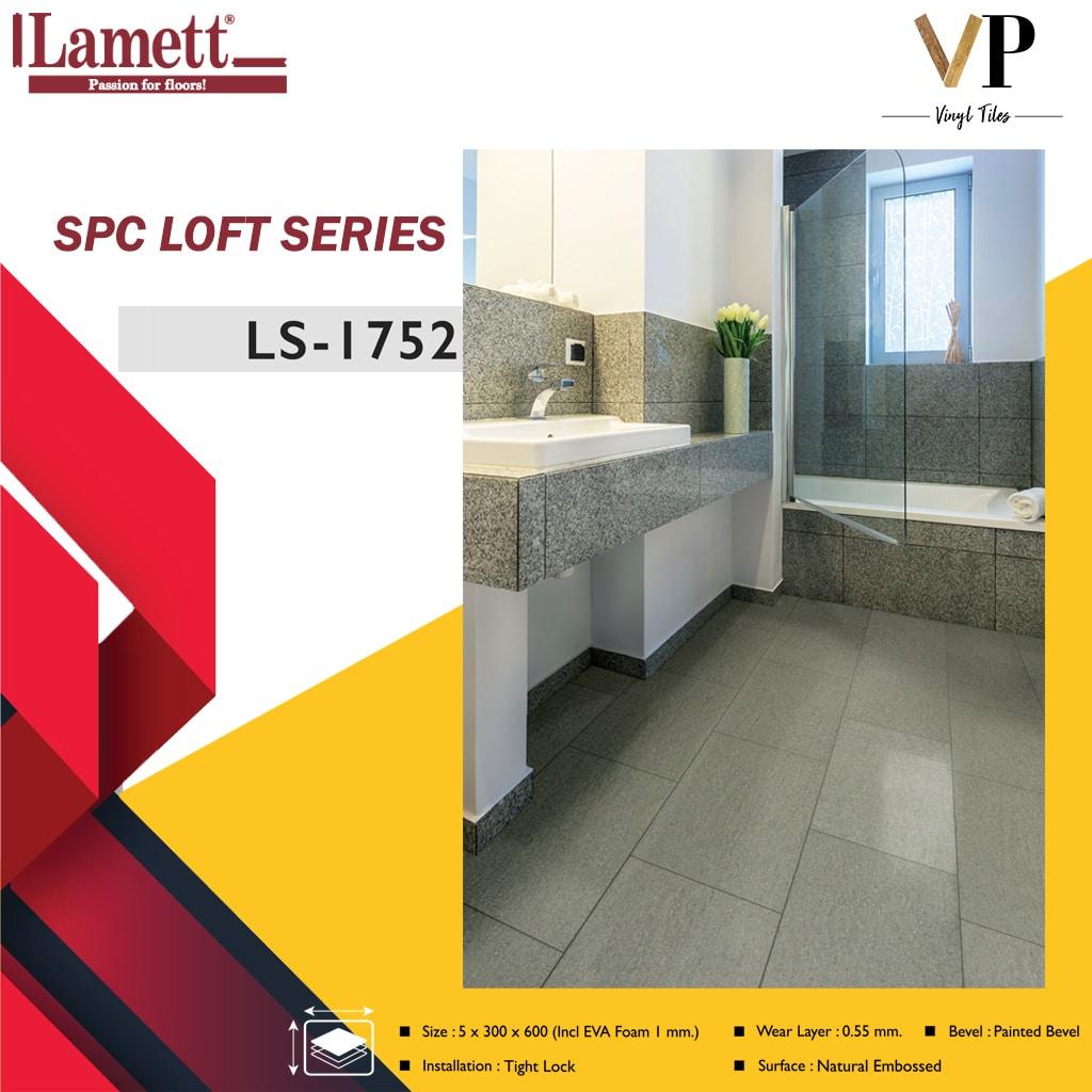 กระเบื้องไวนิล SPC Loft Series 5มม. สี LS-1752