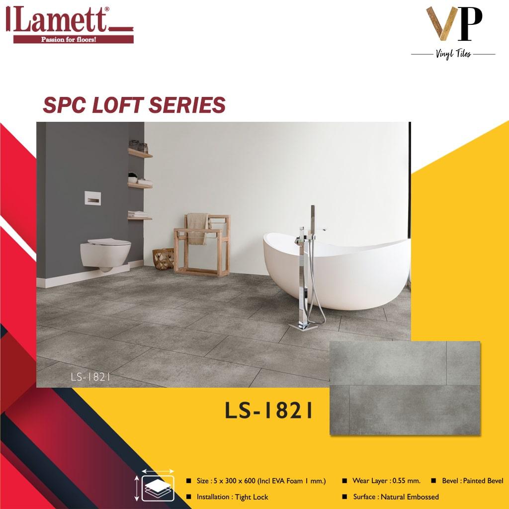 กระเบื้องไวนิล SPC Loft Series 5มม. สี LS-1821