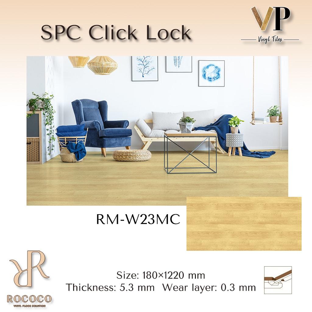 กระเบื้องไวนิล SPC Click Lock 5มม. สี RM-W23MC