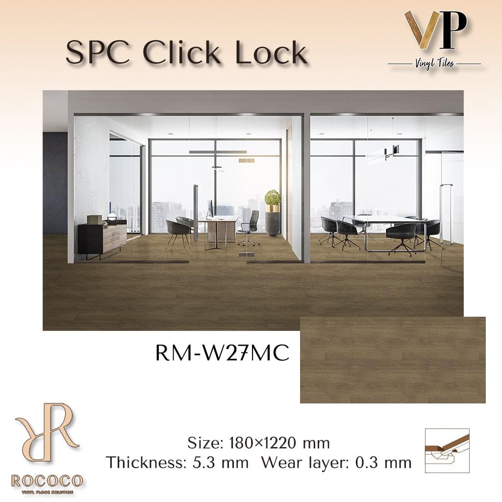 กระเบื้องไวนิล SPC Click Lock 5มม. สี RM-W27MC